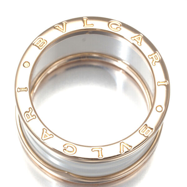 Bvlgari Ring B.Zero1 4-Band Eu60 18K 750 Rose Gold/Ceramic