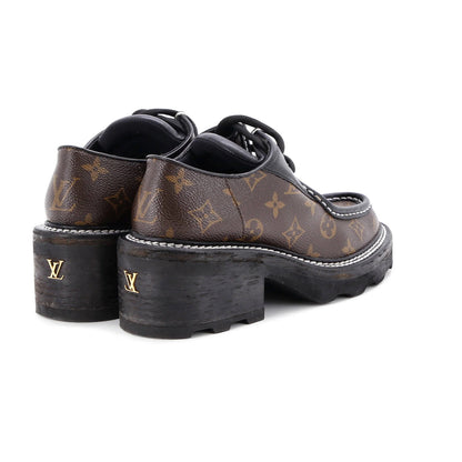 Louis Vuitton Women'S Lv Beaubourg Platform Derby Shoes Monogram Canvas