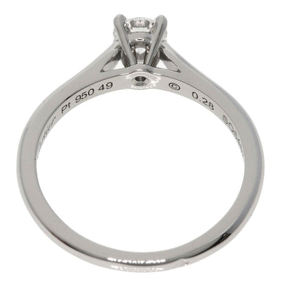 Cartier   Ring Solitaire 1P Diamond #49 Platinum
