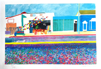 David Hockney ' Santa Monica ' Lithograph Coa Signed Numbered By Hand