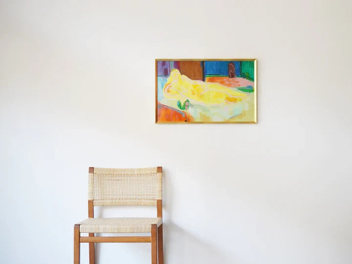 Bruun Reclining Model Oil Painting by Buster