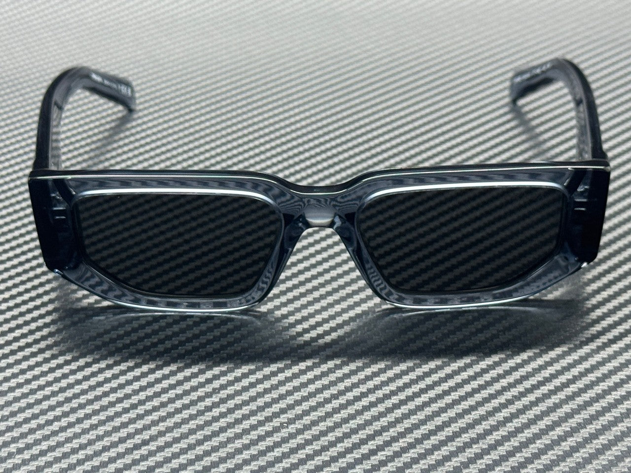 PRADA PR 09ZS 17T08Z Transparent Ocean Grey Men's 54 mm Sunglasses