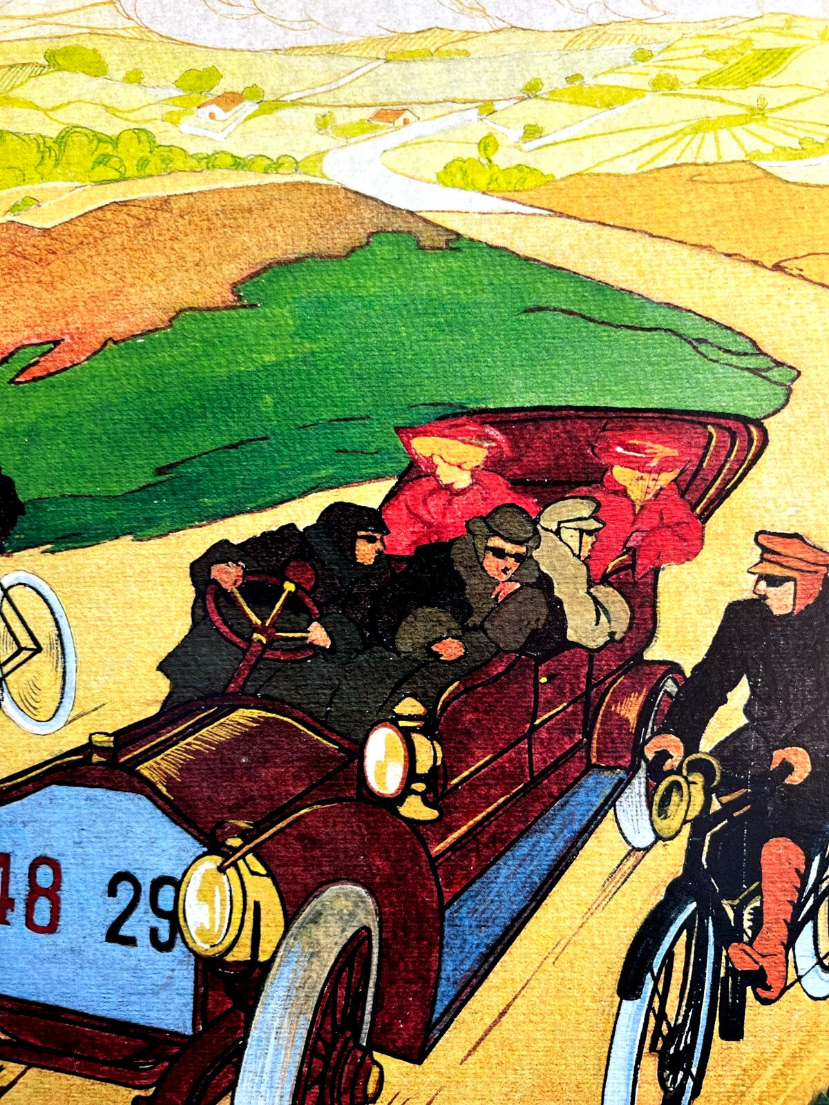 Umberto Boccioni Lithograph Coa Signed Pen Numbered 180Ex