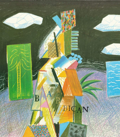 David Hockney Detail From Cubistic Bar " Lithograph Pop Art Mul