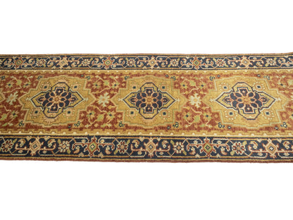 Handmade Serapi Heriz Oriental Runner Rug Floral