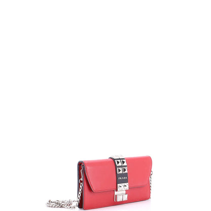 Prada Elektra Wallet On Chain Studded Leather