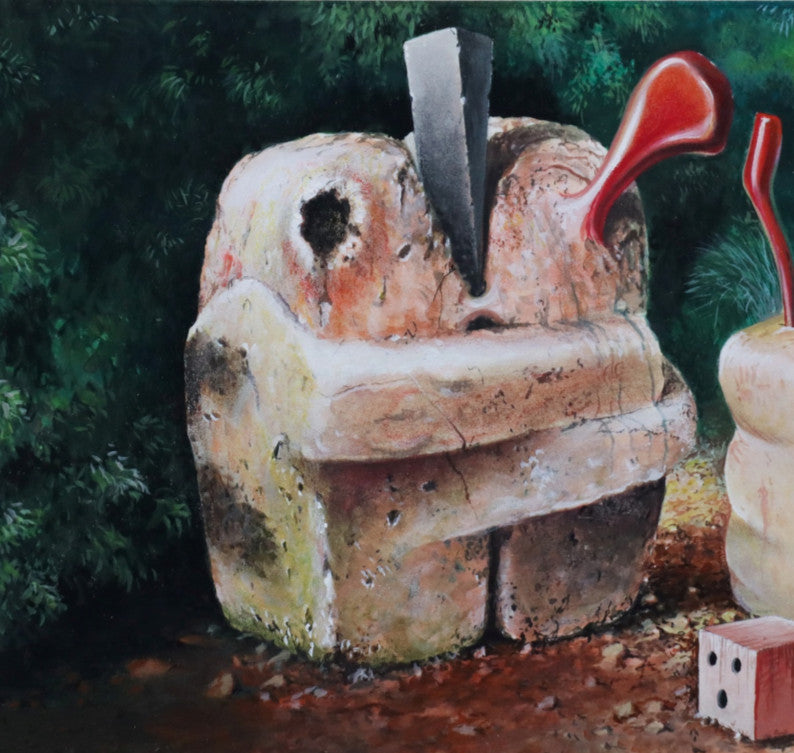 Steve Galloway & Edward Henderson Signed Original Painting Gouache On Paper 1986