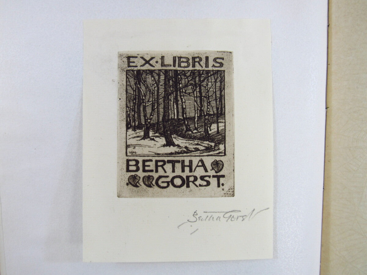 John Ruskin Bertha Gorst Aikin  -Gothic Book-Plates- Limited 3 Rare Book 1912