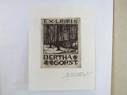 John Ruskin Bertha Gorst Aikin  -Gothic Book-Plates- Limited 3 Rare Book 1912