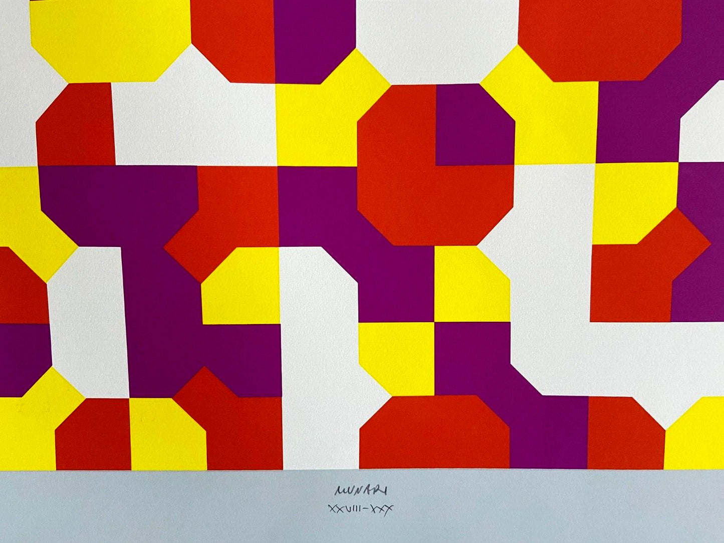 Bruno Munari 'Curve Of Peano 'Serigraph 1994,