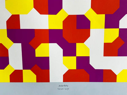 Bruno Munari 'Curve Of Peano 'Serigraph 1994,
