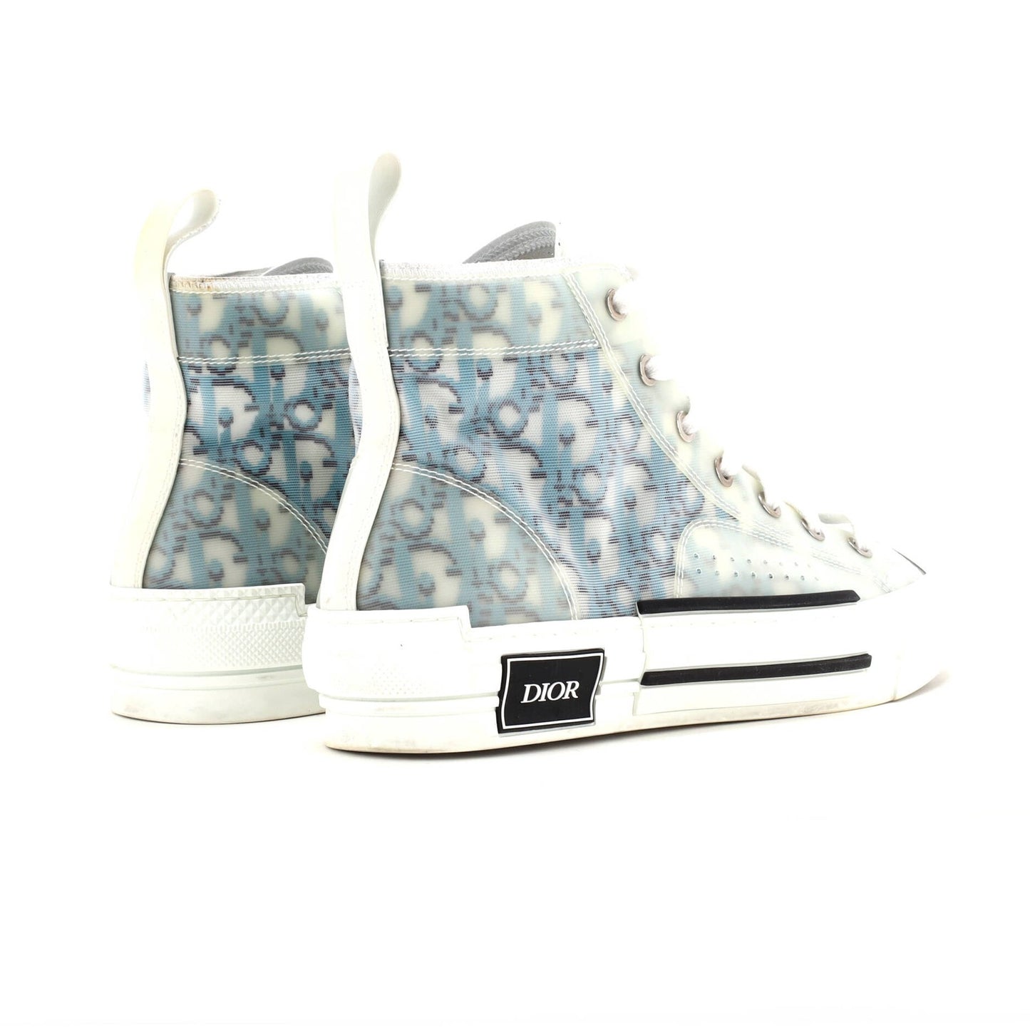 Christian Dior Men'S B23 High-Top Sneakers Oblique Coated Canvas And Pvc