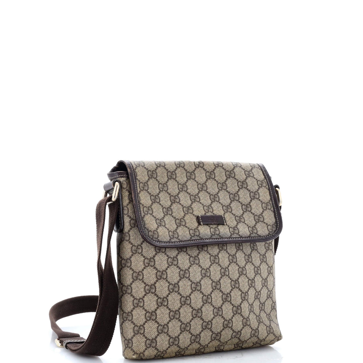 Gucci Flap Messenger Gg Coated Canvas Small