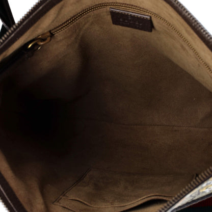 Gucci Front Zip Messenger Bengal Print Gg Coated Canvas Medium