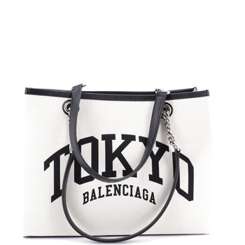 Balenciaga Cities Duty Free Tote Printed Canvas Medium
