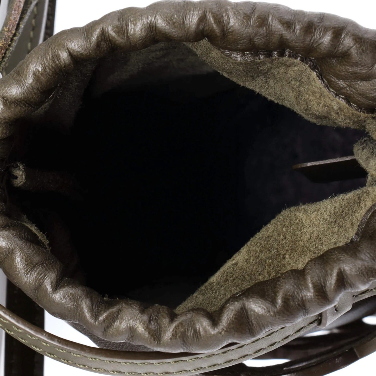 Loewe Anagram Drawstring Bucket Crossbody Bag Leather Mini