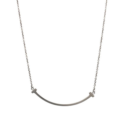 Tiffany & Co. T Smile Small Necklace K18Wg