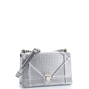 Christian Dior Diorama Flap Bag Cannage Embossed Calfskin Medium