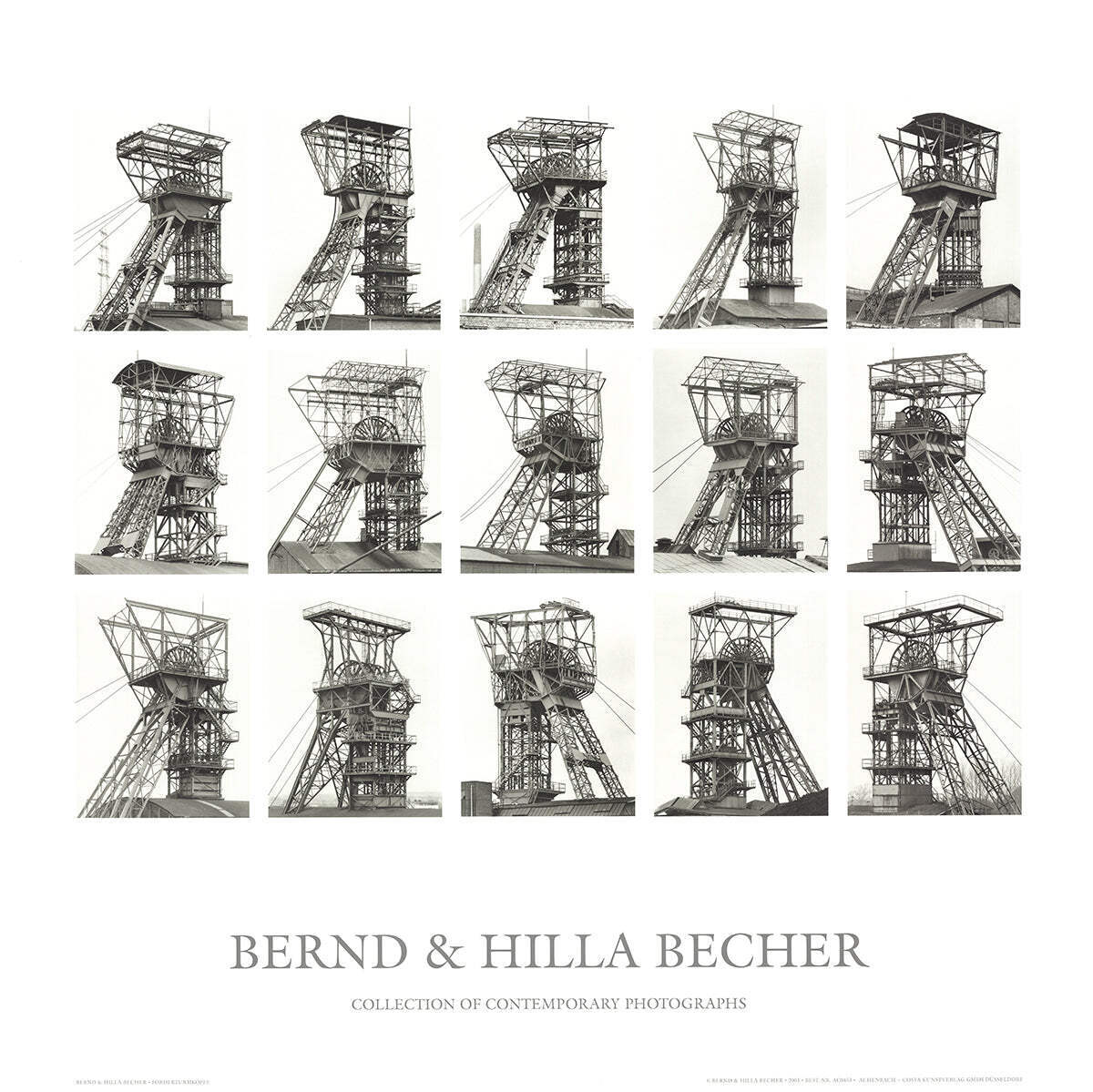 Bernd And Hilla Becher Fordertumkopfe " Poster Photography Blac