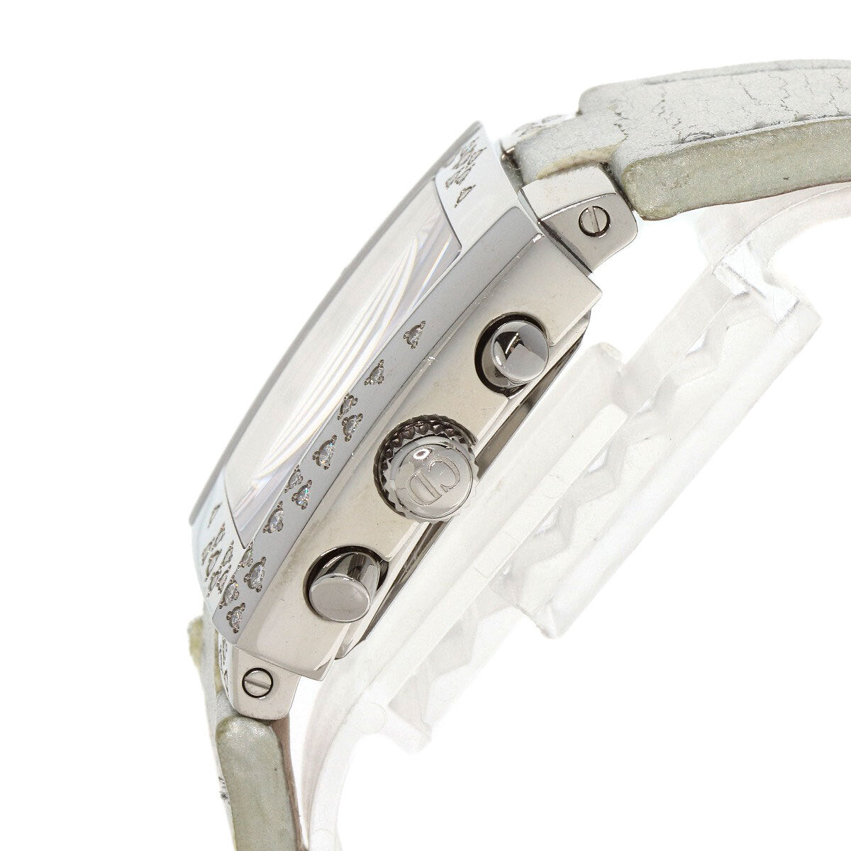 Christian Dior Riva Sparkling Chronograph Watches D81-101 Stainless Steel/Le...