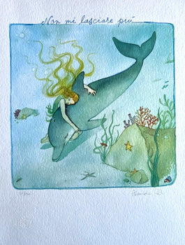 Alessandra Roberti Lithograph Colorata A Mano