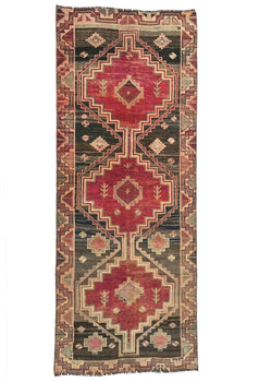 Vintage Distressed Oriental Runner Rug Farmho