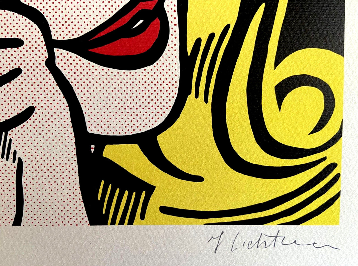 Roy Lichtenstein Lithograph Coa E Numerata A Mano Firmata Certificata