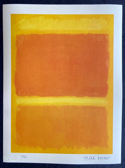Mark Rothko Lithograph Signed Coa Numbered In Pencil 180 Copies