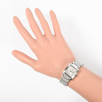 Cartier Tank Francaise Sm Wsta0065 Silver Ladies Used Watch #61523