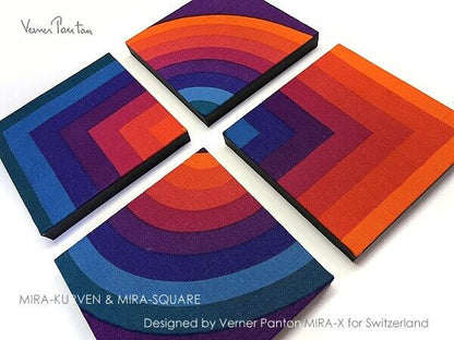 Verner Panton Mira X Kurven 4Sets Original Cloth Wall Art Board Mid Century