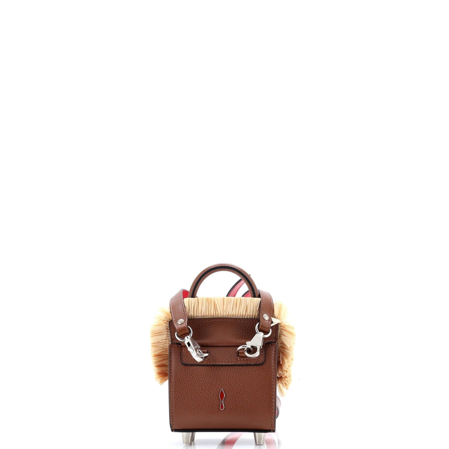 Christian Louboutin Paloma Tote Leather With Raffia Nano