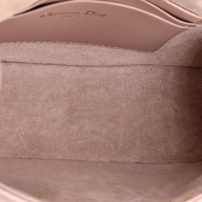 Christian Dior D-Fence Round Clutch With Chain Studded Leather Small