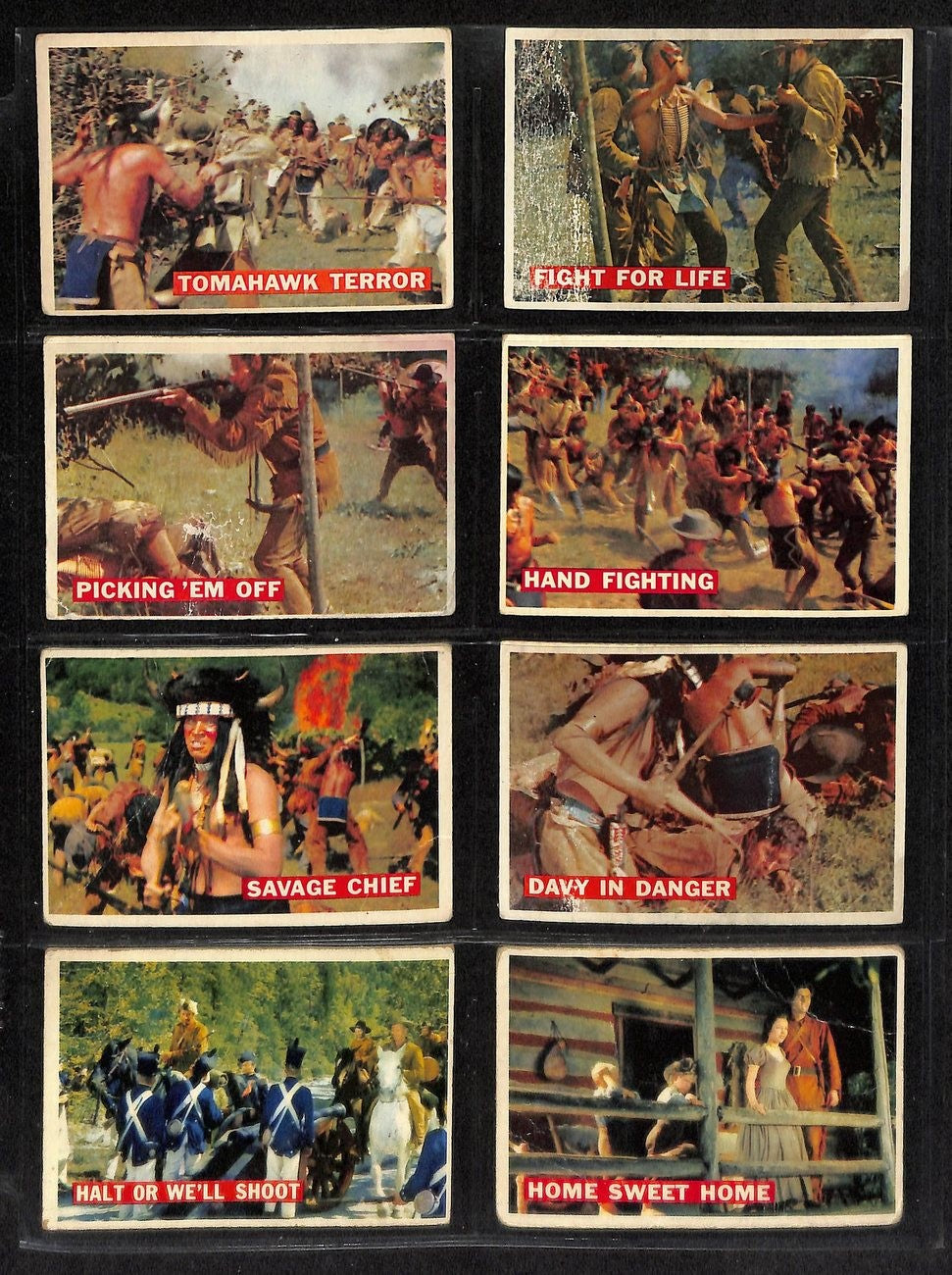 1956 Topps Davy Crockett Card Complete Orange