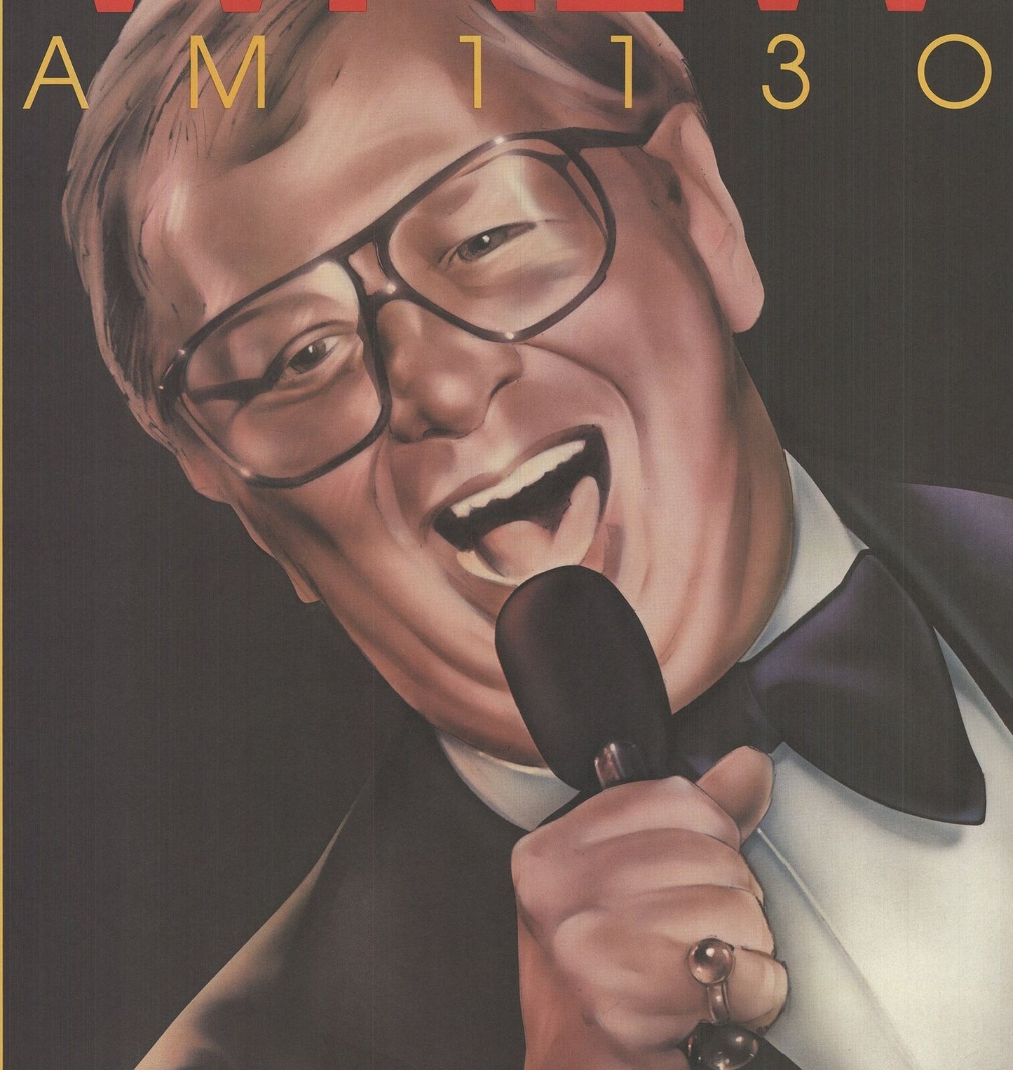 Bob Lee Hickson Wnew Mel Torme " Offset Lithograph Vintage Yellow