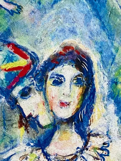 Marc Chagall Numbered Coa Lithograph Signed Op (Ren Magritte)