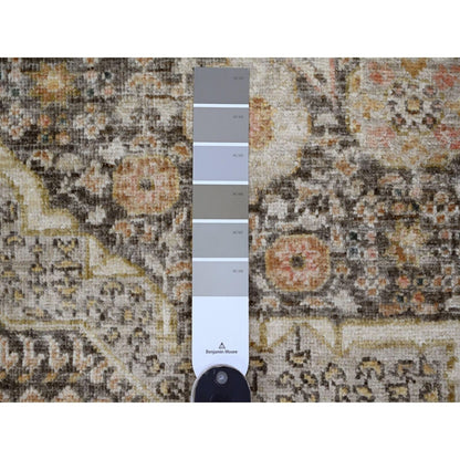 8'4"X9'6" Brown 14Th Century Mamluk Dynasty Pattern Hand Knotted Wool Rug