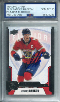 Aleksander Barkov Autographed Upper Deck Card Psa Auto Grade 10