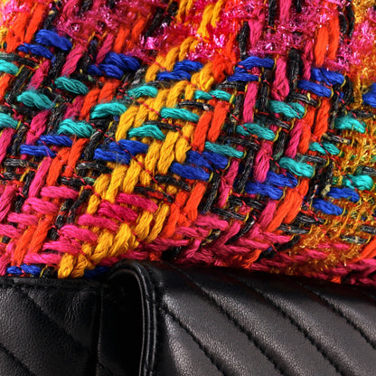 Saint Laurent Joe Backpack Matelasse Chevron Leather With Tweed