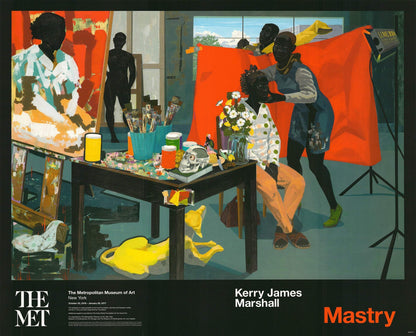 Multicol KERRY JAMES MARSHALL Mastry 26.5" x 32.75" Poster 2016 African American