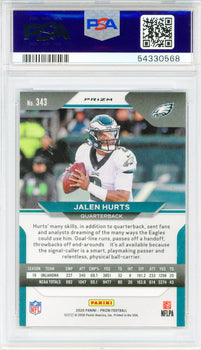 Jalen Hurts 2020 Panini Prizm Red/White/Blue Rookie Prizm Card #343 (Psa Mint 9)