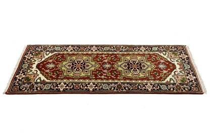 Geometric Heriz Serapi Oriental Rug Farmho Foyer