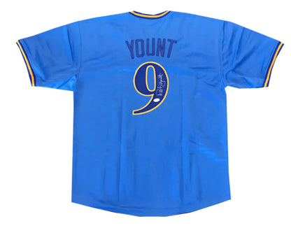 Robin Yount Autographed Milwaukee Brewers Throwback Jersey (Jsa)