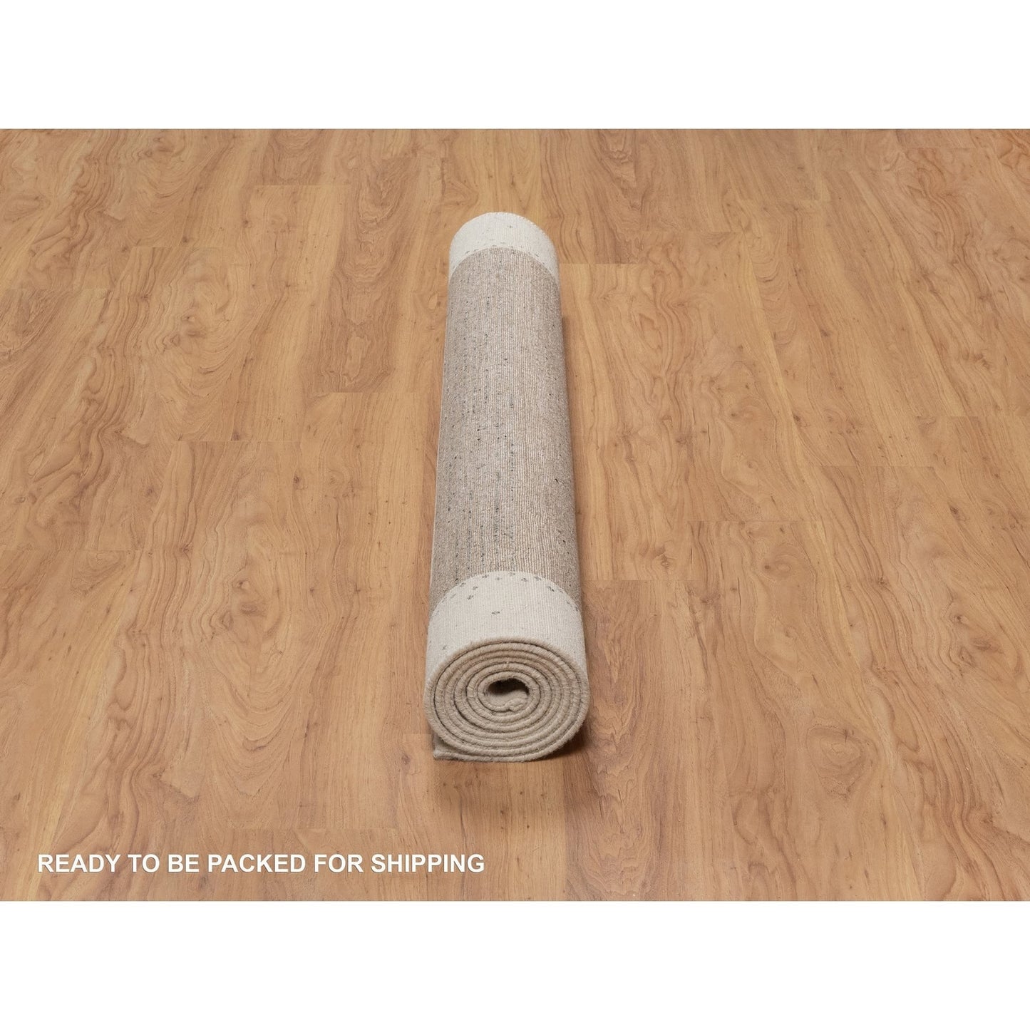 5'X8' Chiffon White Modern Design Lori Buft Pure Wool Hand Knotted Rug