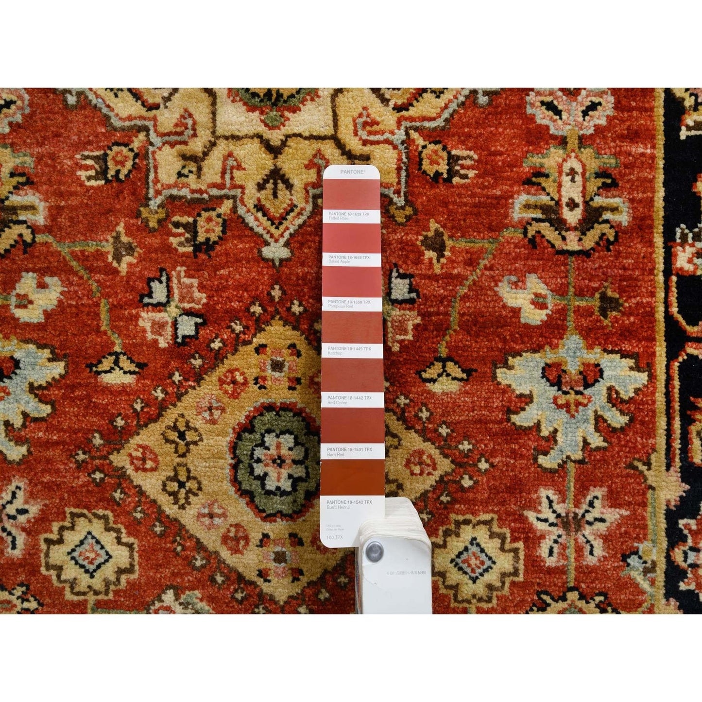 2'9"X12' Red Hand Knotted Karjihooz Design Pure Wool Runner Rug