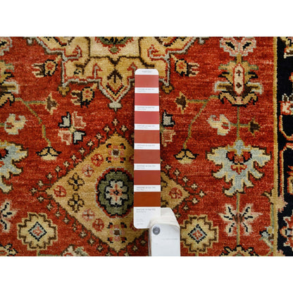 2'9"X12' Red Hand Knotted Karjihooz Design Pure Wool Runner Rug