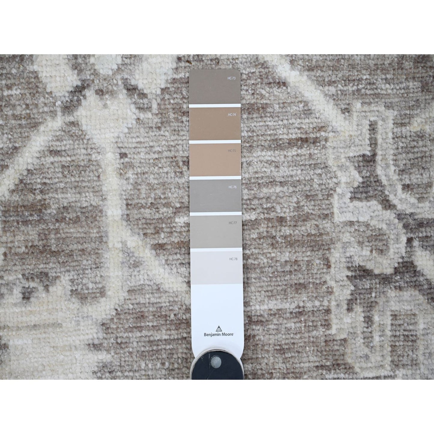 8'1"X9'9" Agreeable Gray Wool Weft Angora Oushak Oriental Rug