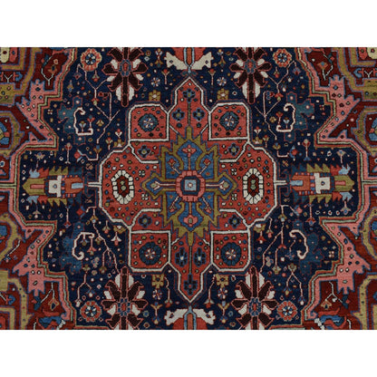 8'3"X11'9" Emboldened Red Antique Zoroastrian Soft Wool Hand Knotted Rug