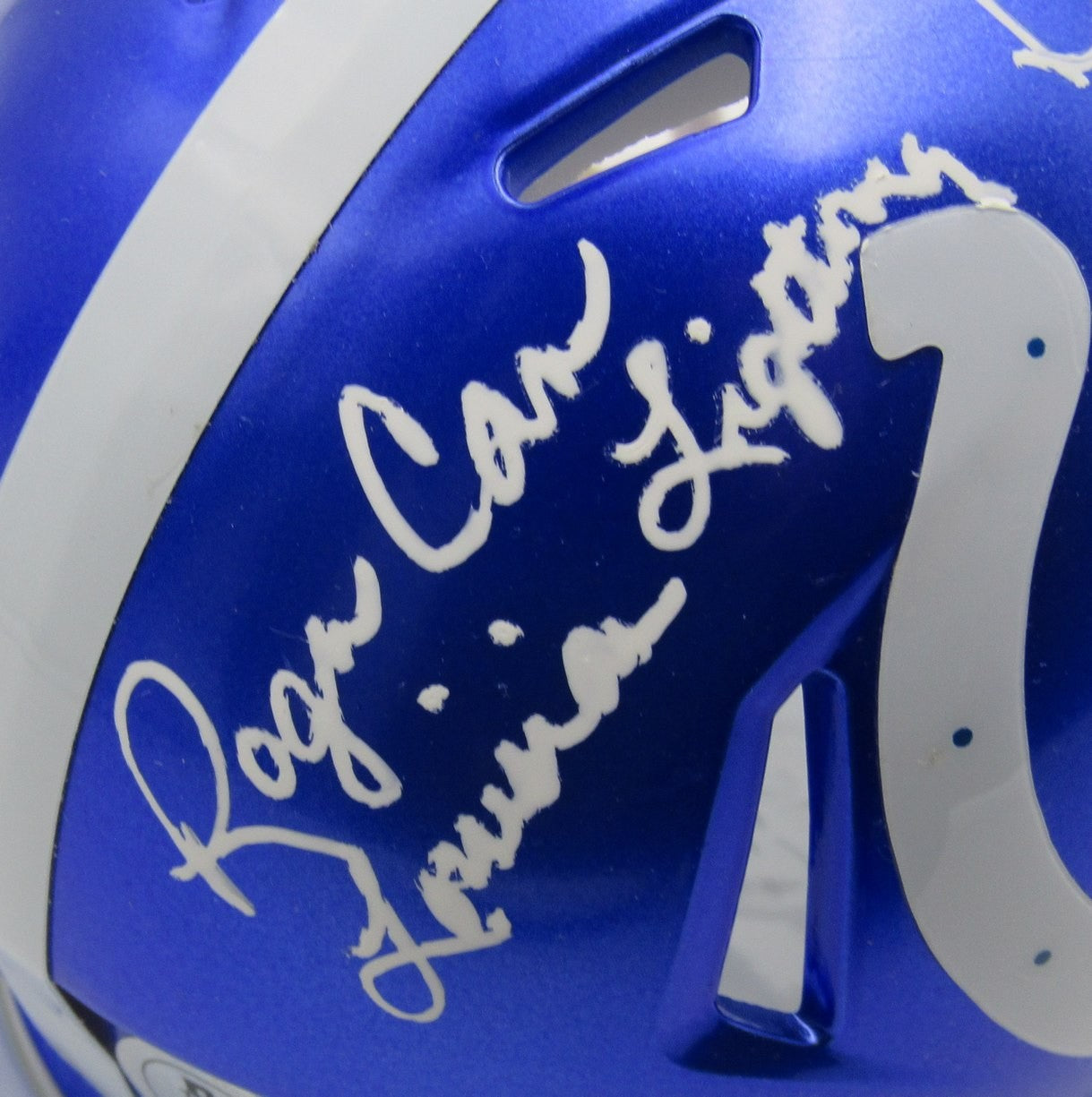 Bert Jones/Roger Carr Autographed/Inscribed Colts Mini Helmet Jsa/Bas 201605