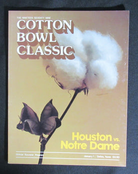 01/1/1979 Cotton Bowl Notre Dame Vs. Houston Program 185828