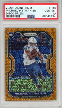 Michael Pittman Jr. 2020 Panini Prizm Disco Card #333 (Psa Gem Mint 10)